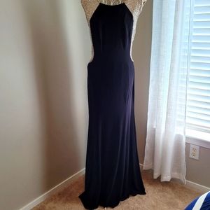 Formal Black Dress with sheer detail